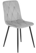 Krzesło tapicerowane BORGO VELVET LIGHT GREY Lugano