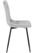 Krzesło tapicerowane BORGO VELVET LIGHT GREY Lugano