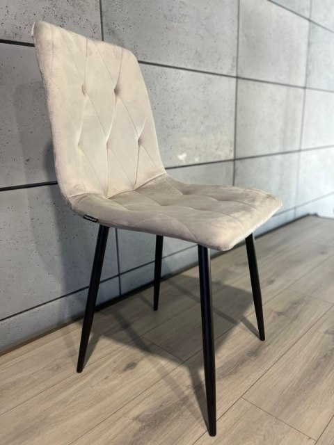 Krzesło tapicerowane BORGO VELVET LIGHT GREY Lugano Krzesło tapicerowane BORGO VELVET LIGHT GREY Lugano
