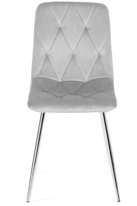 Krzesło tapicerowane BORGO VELVET LIGHT GREY SILVER Lugano Krzesło tapicerowane BORGO VELVET LIGHT GREY SILVER Lugano