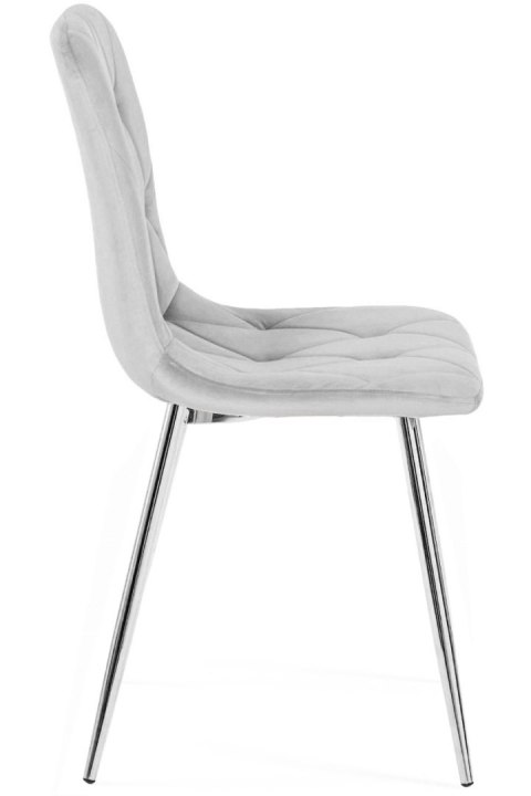 Krzesło tapicerowane BORGO VELVET LIGHT GREY SILVER Lugano Krzesło tapicerowane BORGO VELVET LIGHT GREY SILVER Lugano