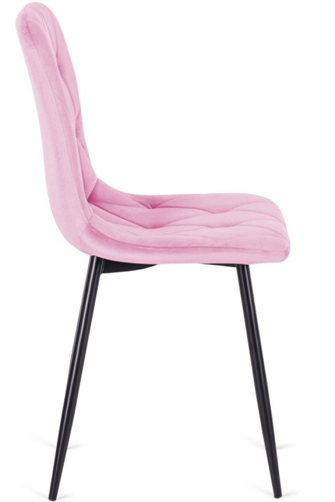 Krzesło tapicerowane BORGO VELVET PINK Lugano Krzesło tapicerowane BORGO VELVET PINK Lugano