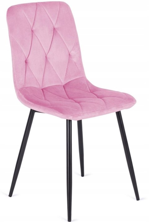 Krzesło tapicerowane BORGO VELVET PINK Lugano Krzesło tapicerowane BORGO VELVET PINK Lugano