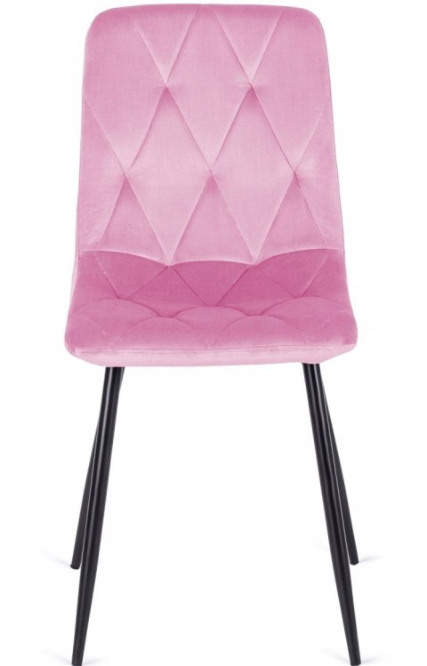 Krzesło tapicerowane BORGO VELVET PINK Lugano Krzesło tapicerowane BORGO VELVET PINK Lugano