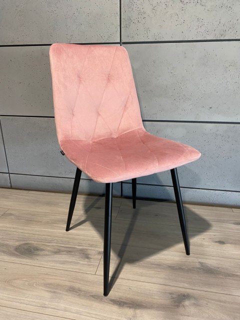 Krzesło tapicerowane BORGO VELVET PINK Lugano Krzesło tapicerowane BORGO VELVET PINK Lugano