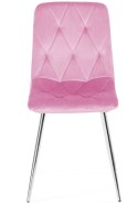 Krzesło tapicerowane BORGO VELVET PINK SILVER Lugano