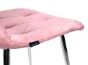 Krzesło tapicerowane BORGO VELVET PINK SILVER Lugano
