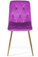 Krzesło tapicerowane BORGO VELVET PURPLE GOLD Lugano