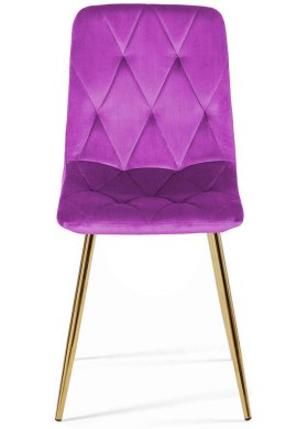Krzesło tapicerowane BORGO VELVET PURPLE GOLD Lugano