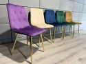 Krzesło tapicerowane BORGO VELVET PURPLE GOLD Lugano