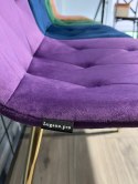 Krzesło tapicerowane BORGO VELVET PURPLE GOLD Lugano