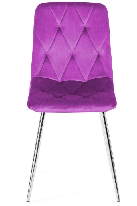 Krzesło tapicerowane BORGO VELVET PURPLE SILVER Lugano Krzesło tapicerowane BORGO VELVET PURPLE SILVER Lugano
