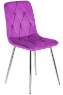Krzesło tapicerowane BORGO VELVET PURPLE SILVER Lugano