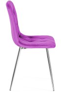Krzesło tapicerowane BORGO VELVET PURPLE SILVER Lugano