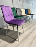 Krzesło tapicerowane BORGO VELVET PURPLE SILVER Lugano