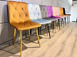 Krzesło tapicerowane BORGO VELVET TRUFLE GOLD Lugano
