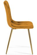 Krzesło tapicerowane BORGO VELVET TRUFLE GOLD Lugano