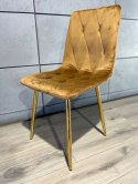 Krzesło tapicerowane BORGO VELVET TRUFLE GOLD Lugano