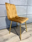 Krzesło tapicerowane BORGO VELVET TRUFLE GOLD Lugano