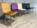 Krzesło tapicerowane BORGO VELVET TRUFLE GOLD Lugano