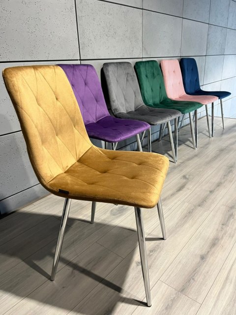 Krzesło tapicerowane BORGO VELVET TRUFLE SILVER Lugano Krzesło tapicerowane BORGO VELVET TRUFLE SILVER Lugano