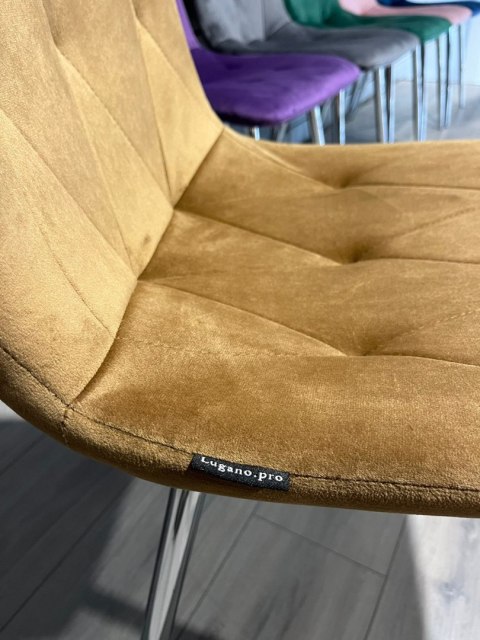 Krzesło tapicerowane BORGO VELVET TRUFLE SILVER Lugano Krzesło tapicerowane BORGO VELVET TRUFLE SILVER Lugano