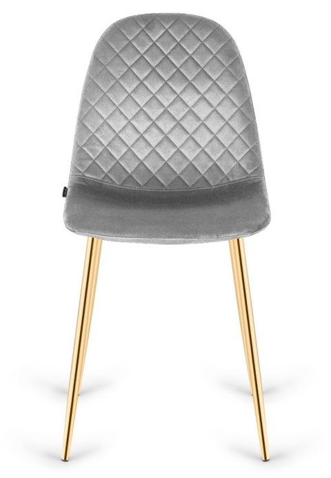 Krzesło tapicerowane CARO VELVET GREY GOLD Lugano Krzesło tapicerowane CARO VELVET GREY GOLD Lugano