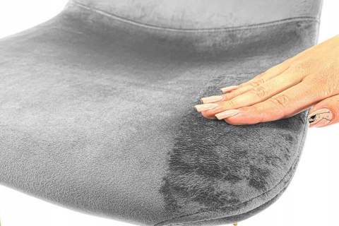 Krzesło tapicerowane CARO VELVET GREY GOLD Lugano Krzesło tapicerowane CARO VELVET GREY GOLD Lugano