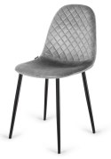 Krzesło tapicerowane CARO VELVET GREY Lugano