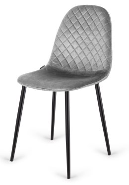 Krzesło tapicerowane CARO VELVET GREY Lugano