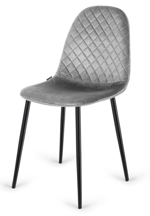 Krzesło tapicerowane CARO VELVET GREY Lugano Krzesło tapicerowane CARO VELVET GREY Lugano