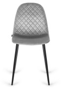 Krzesło tapicerowane CARO VELVET GREY Lugano