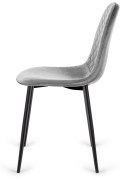 Krzesło tapicerowane CARO VELVET GREY Lugano