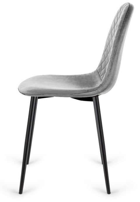 Krzesło tapicerowane CARO VELVET GREY Lugano Krzesło tapicerowane CARO VELVET GREY Lugano