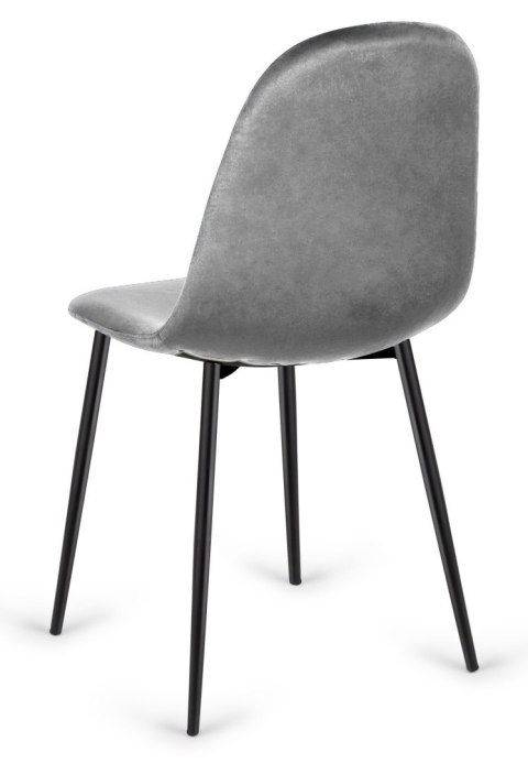 Krzesło tapicerowane CARO VELVET GREY Lugano Krzesło tapicerowane CARO VELVET GREY Lugano