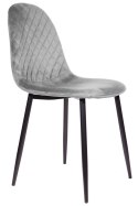Krzesło tapicerowane CARO VELVET GREY Lugano