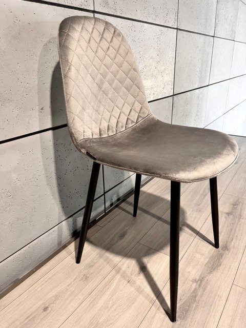 Krzesło tapicerowane CARO VELVET GREY Lugano Krzesło tapicerowane CARO VELVET GREY Lugano