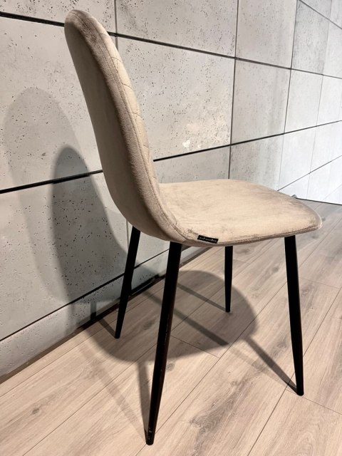 Krzesło tapicerowane CARO VELVET GREY Lugano Krzesło tapicerowane CARO VELVET GREY Lugano