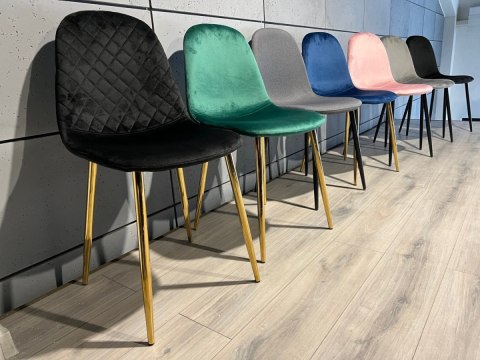 Krzesło tapicerowane CARO VELVET GREY Lugano Krzesło tapicerowane CARO VELVET GREY Lugano