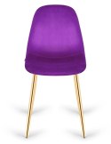 Krzesło tapicerowane GIULIA PURPLE VELVET GOLD Lugano