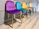 Krzesło tapicerowane GIULIA PURPLE VELVET GOLD Lugano