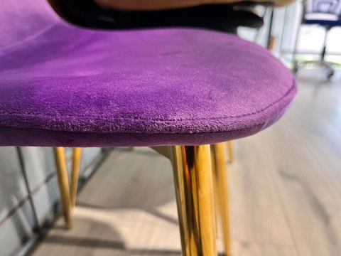 Krzesło tapicerowane GIULIA PURPLE VELVET GOLD Lugano Krzesło tapicerowane GIULIA PURPLE VELVET GOLD Lugano