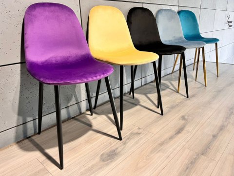 Krzesło tapicerowane GIULIA PURPLE VELVET Lugano Krzesło tapicerowane GIULIA PURPLE VELVET Lugano