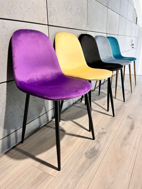 Krzesło tapicerowane GIULIA PURPLE VELVET Lugano Krzesło tapicerowane GIULIA PURPLE VELVET Lugano