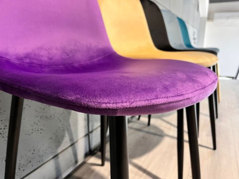 Krzesło tapicerowane GIULIA PURPLE VELVET Lugano Krzesło tapicerowane GIULIA PURPLE VELVET Lugano