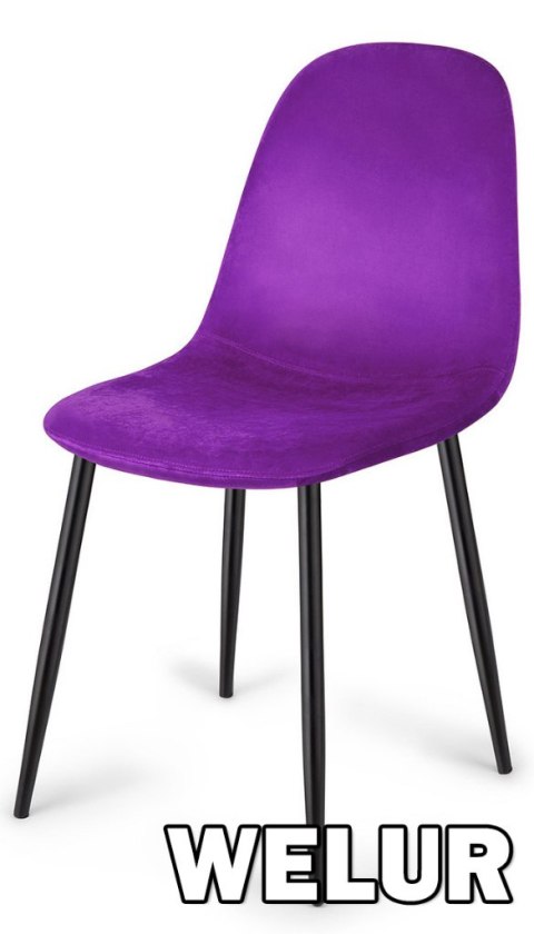 Krzesło tapicerowane GIULIA PURPLE VELVET Lugano Krzesło tapicerowane GIULIA PURPLE VELVET Lugano