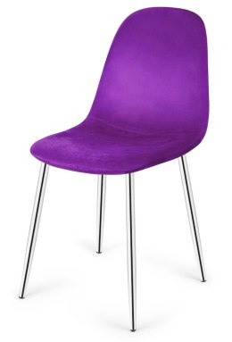 Krzesło tapicerowane GIULIA PURPLE VELVET SILVER Lugano