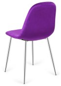Krzesło tapicerowane GIULIA PURPLE VELVET SILVER Lugano