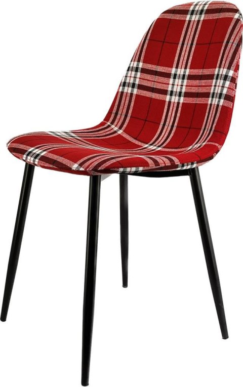 Krzesło tapicerowane GIULIA SCOTLAND RED Lugano Krzesło tapicerowane GIULIA SCOTLAND RED Lugano