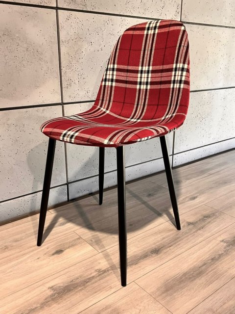Krzesło tapicerowane GIULIA SCOTLAND RED Lugano Krzesło tapicerowane GIULIA SCOTLAND RED Lugano